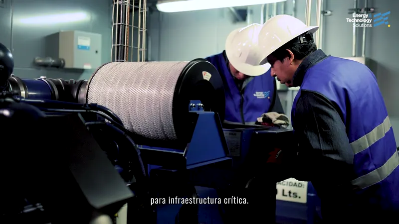 Técnicos de E&T Solutions trabajando en infraestructura crítica, video corporativo